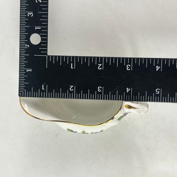 Royal Standard Bone China Creamer England Floral Gold Trim Footed Pitcher Vtg - Picture 10 of 12